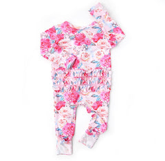 Josie Floral Ruffled Bamboo Romper