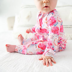 Josie Floral Ruffled Bamboo Romper