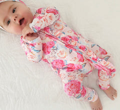 Josie Floral Ruffled Bamboo Romper