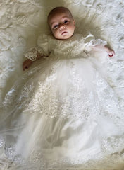 HEIRLOOM CHRISTENING GOWN w/BONNET