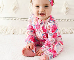 Josie Floral Ruffled Bamboo Romper