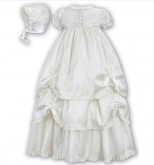 SARAH LOUISE SILK CHRISTENING GOWN