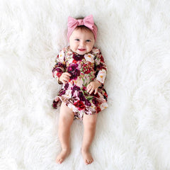 POSH PEANUT GRACIE FLORAL SWADDLE & HEADBAND