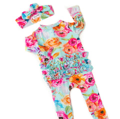 TESSA BAMBOO ZIPPERED ROMPER