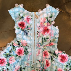 HANNAH BANANA AQUA FLORAL DRESS