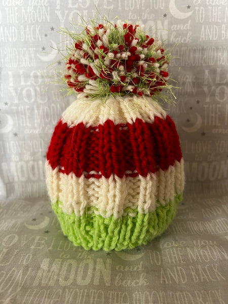 HAND KNITTED 1ST CHRISTMAS HAT