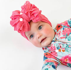 MOLLY FLORAL RUFFLE ROMPER in BAMBOO