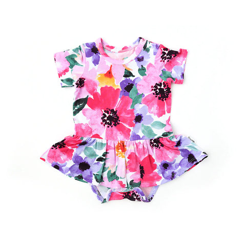 SHORT SLEEVE EMILIA TUTU SKIRTED BODYSUIT