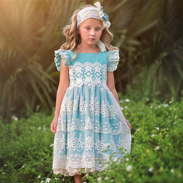 HAUTE BABY FRILLY FROCKS NORA LACE DRESS