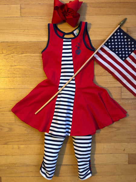 red white blue tunic