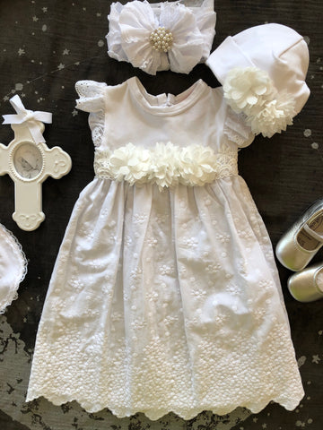 HAUTE BABY CHRISTENING GOWN & HAT