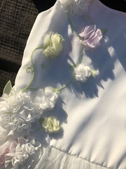 BISCOTTI WHITE WITH FLORETTES DRESS