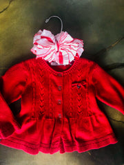 RED CARDIGAN WITH HEART