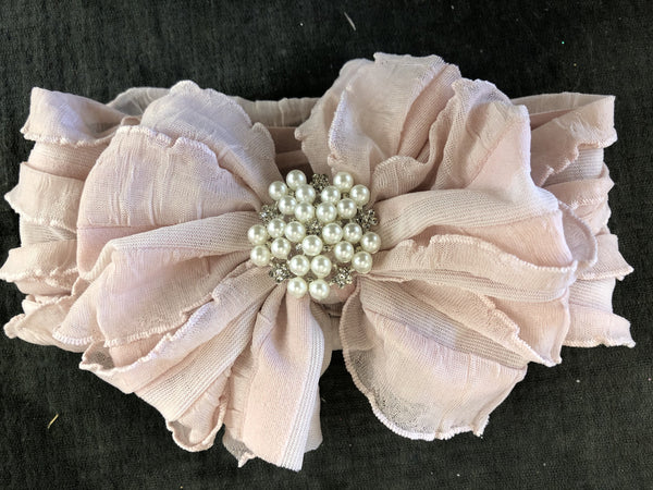 SOFT HEADBANDS WITH PEARL/RHINESTONES