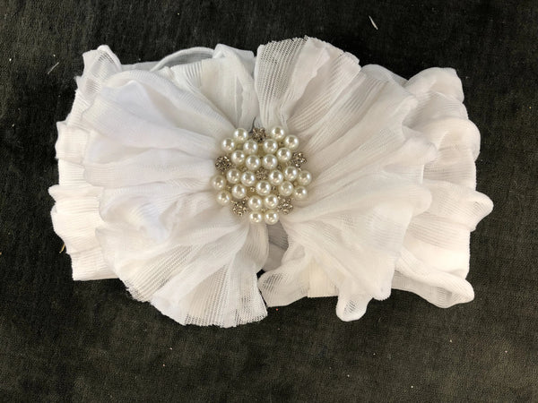 SOFT HEADBANDS WITH PEARL/RHINESTONES