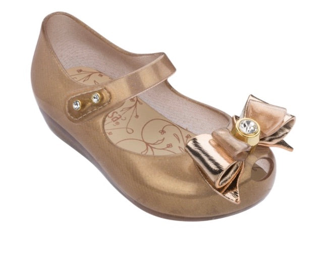 MINI MELISSA GOLD BOW ULTRA GIRL PIPER BOUTIQUES