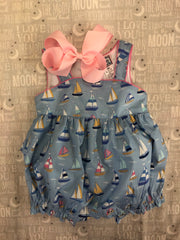 COTTON KIDS SAILBOAT DRESS