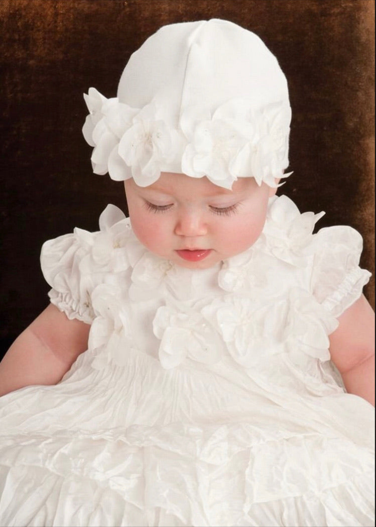 BISCOTTI HEIRLOOM CHRISTENING GOWN & HAT