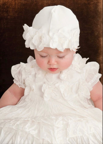 BISCOTTI HEIRLOOM CHRISTENING GOWN & HAT