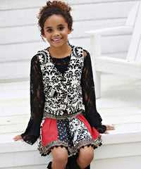 MUSTARD PIE DAMASK VEST